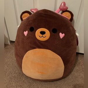 Omar the Bear with Heart Headband Squishmallow 16”